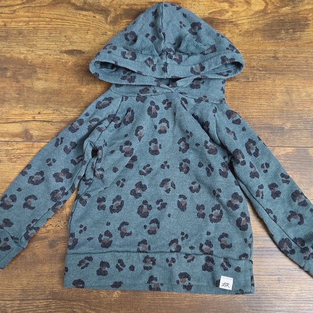 lulu+roo girls green cheetah hoodie